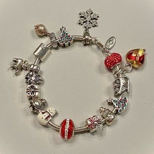 Holiday Pandora Bracelet with Charms